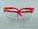 Schutzbrille, mit breitem Seitenschutz (rot)