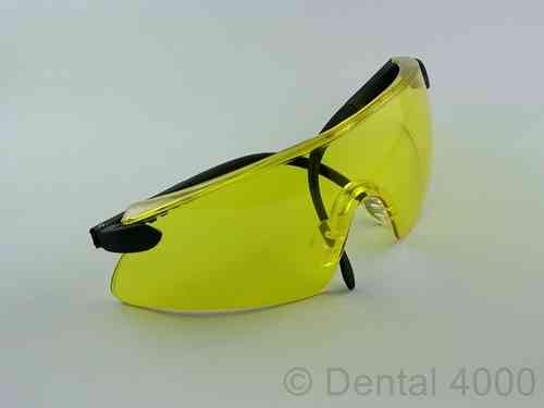 Schutzbrille mit Gelbfilter, schwarz-gelb